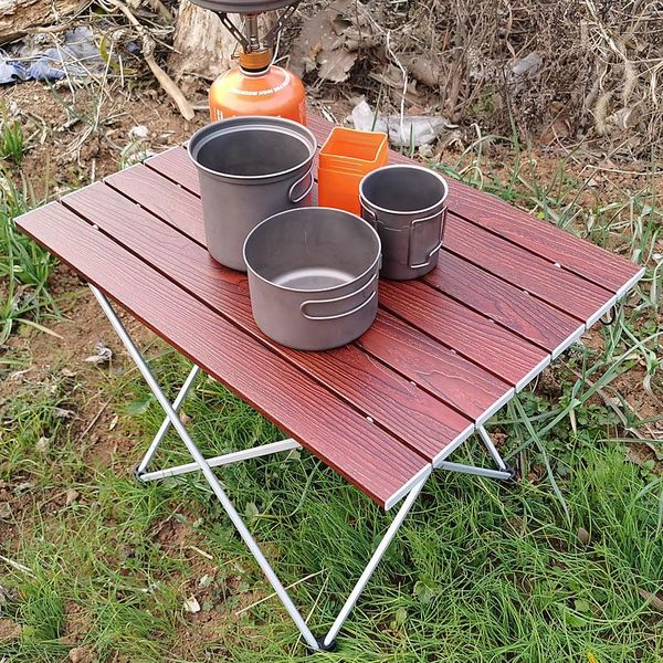 

camp furniture camping-table folding outdoor aluminum lightweight rain-proof-desk 4 people simple