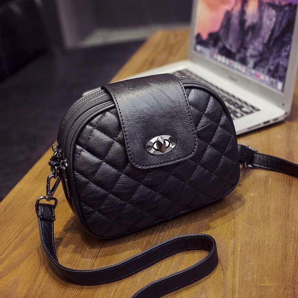 

new korean luxury designer's cross carry on bag for women fashion one shoulder bag popular diamond pu leather for women