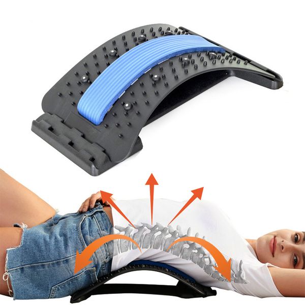 

magnetic back massager stretcher muscle relax posture therapy corrector back stretch spine stretcher lumbar port pain relief