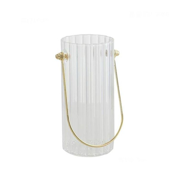 

european style simple vertical glass vase transparent hydroponic flowers portable vases living room dining table home decoration