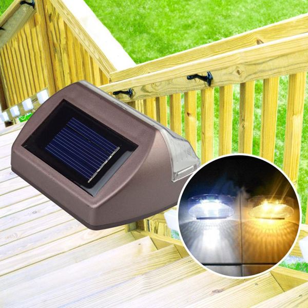 

outdoor wall lamps solar panel 2 led powered fence staircase lights waterproof corridor garden lamp super bright lighting