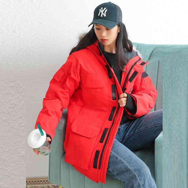 

plus v canada tide goose down jacket expedition 08 men's and women's thickened, Black
