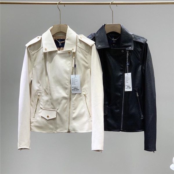 

women's leather & faux hjs winter jacket, Black