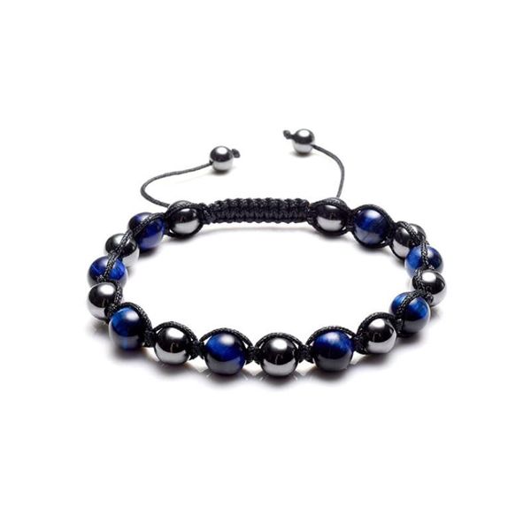 

tennis 8mm tiger eye stone beads bracelet adjustable braided rope bangles natural lava rock men women yoga healing balance bracelets, Golden;silver