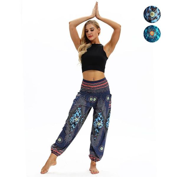 

yoga outfit high-end digital printing wide-leg pants fitness woman