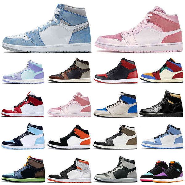 

discount 1s men basketball shoes 1 university blue obsidian bred shadow digital pink women mens trainers sports sneakers dropshipping