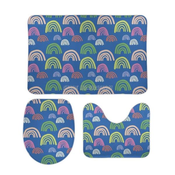 

bath mats daydream. 3pcs bathroom set rug non-slip mat coral velvet floor toilet room carpet rugs rainbows rainbow