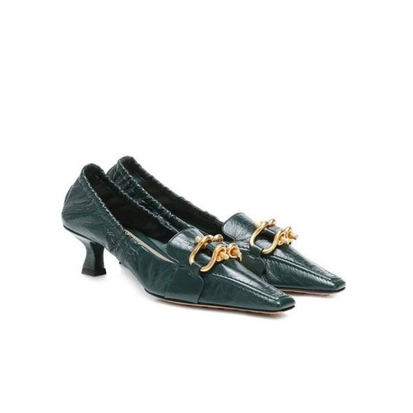 

dress shoes s fashion high heels cat metal buckle spring women leather, Black