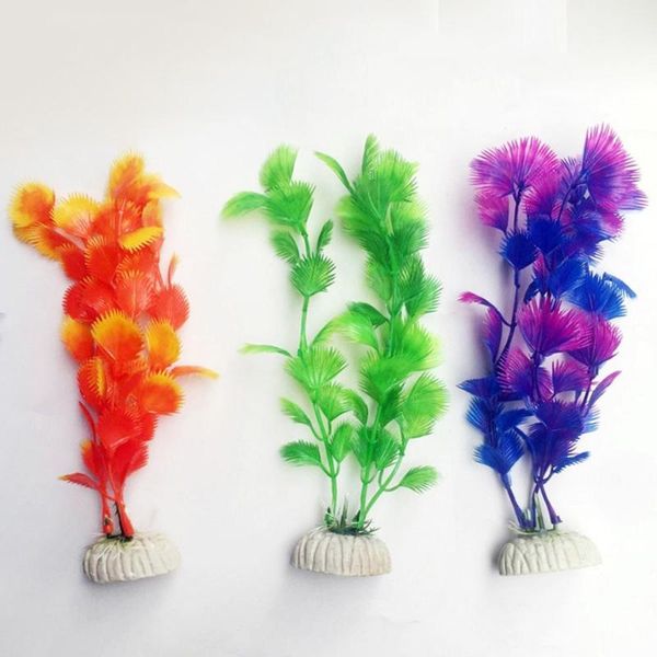 

decorations artificial green seaweed vivid water plants plastic fish tank plant for flower waterweeds