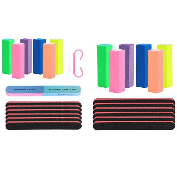 

nail art kits 1set professional file blocks brush kit uv gel polish cuticle remover manicure tools nails buffer files