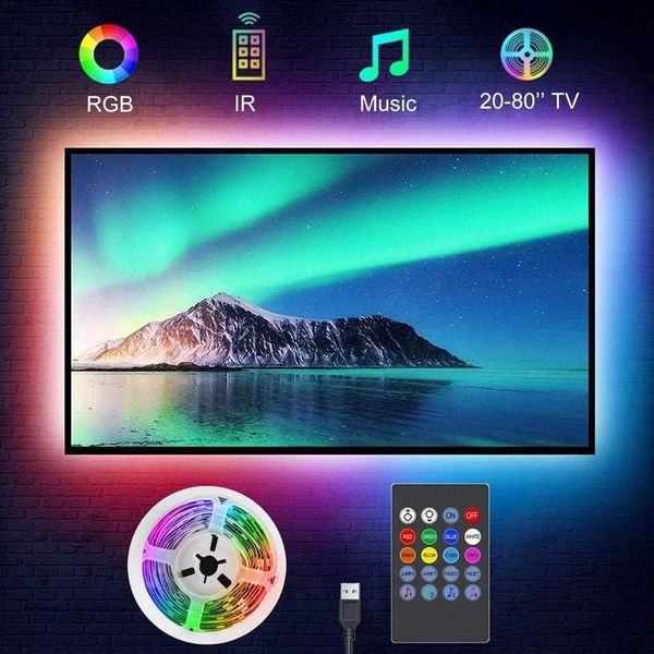 

tv backlight music sync usb powered rgb5050 led st