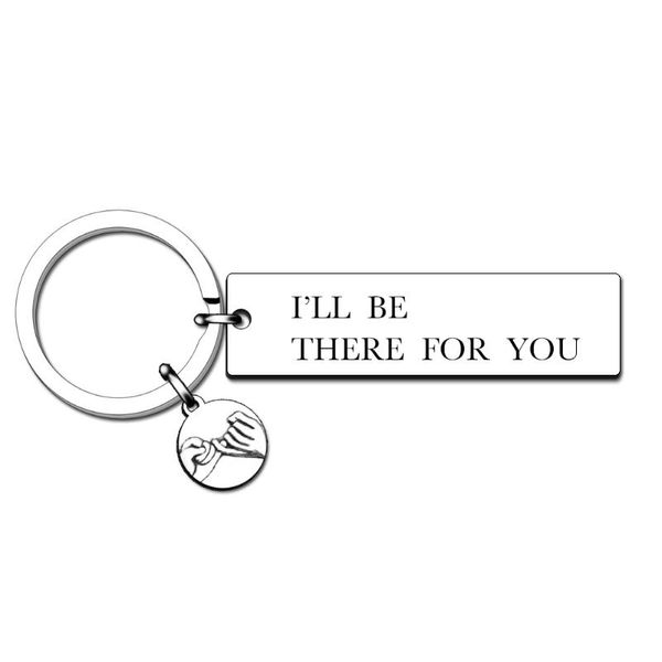 

keychains friend keychain gifts for women men friends i'll be there you key chain bff couples friendship birthday graduation, Silver
