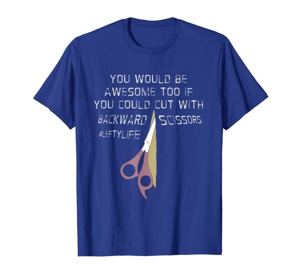 

awesome lefty funny backward scissors tshirt, White;black