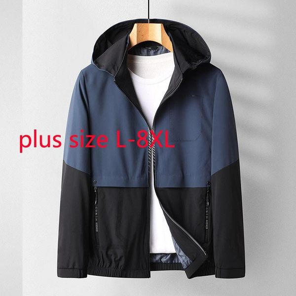 

men's jackets arrival super large spring autumn men fashion hooded jacket casual plus size  xl 2xl 3xl 4xl 5xl 6xl 7xl 8xl, Black;brown
