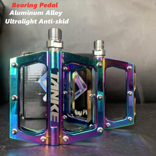 

bike pedals bicycle tanke tp-20 ultralight aluminum alloy colorful hollow anti-skid bearing mountain foot pedal accessories