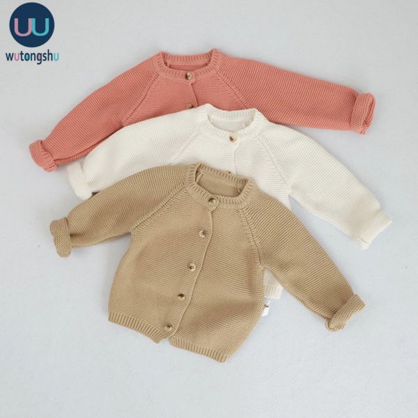 Outono bebê meninos meninas casaco bebê camisola bebê criança cardigans recém-nascido malhas Nova cardigan manga longa algodão algodal bebê casaco tops 210315