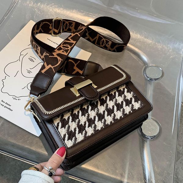 

factory direct sale 75% off women's 2021 popular new spring korean plaid one shoulder small square ins broadband messenger bags