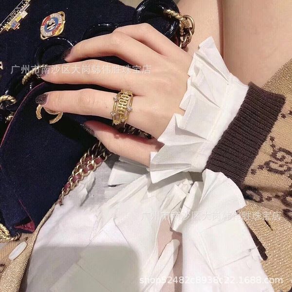 

couple rings family's letter diamond for women's simple fashion trend, Silver
