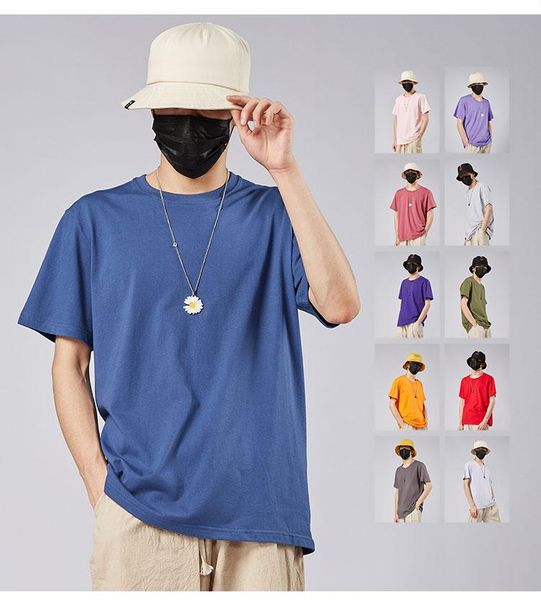 

men's t-shirts extfine 100% combed cotton men 2021 summer basic t shirt skate man tshirt boy streetwear tee, White;black