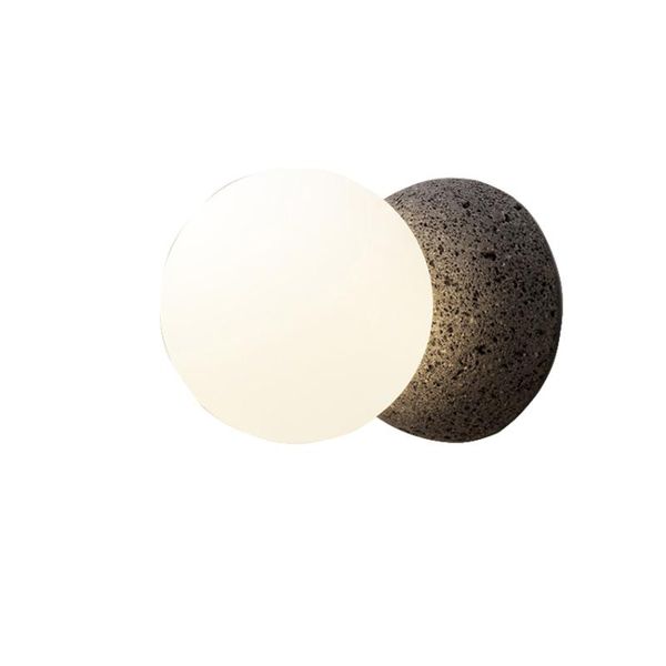 

wall lamps nordic iron resin coal ball glass bedroom living room bedside lamp art designer study aisle decor sconces lights