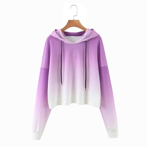 

women's hoodies & sweatshirts hsa women hooded fashion pink gradient sweatshirt elegant loose female ladies mujer, Black