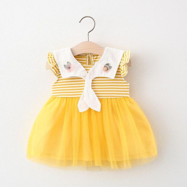 

girl's dresses 2021 summer baby girls flower dress children's wear, Red;yellow