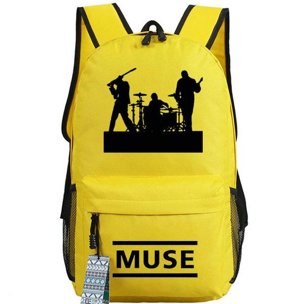 

backpack muse indie rock band daypack hyper music schoolbag rucksack satchel school bag outdoor day pack