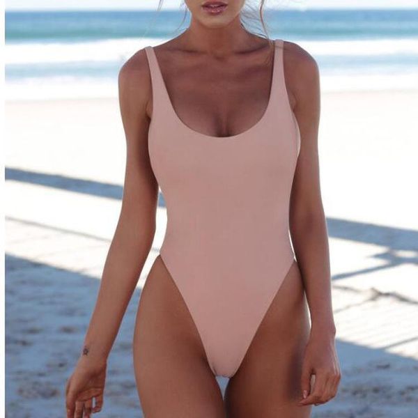 

one-piece suits beach bathing suit swimming swimwear athletic women swimsuit solid
