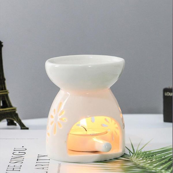 

fragrance lamps ceramic aroma burner essential oil lamp hollowing candle holder incense censer
