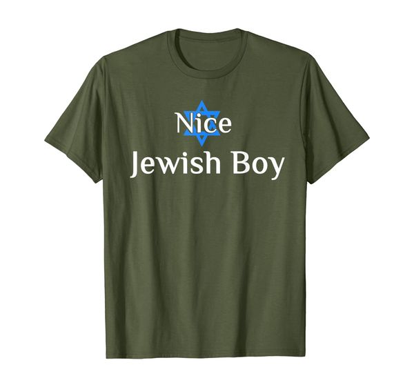 

cool nice jewish boy jewish star tshirt, White;black