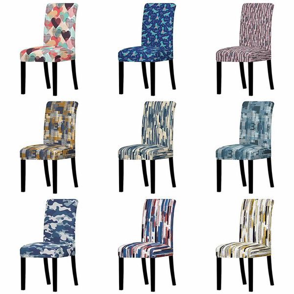 

chair covers cover printed stretch seat elastic slipcovers bench office for home party dining room