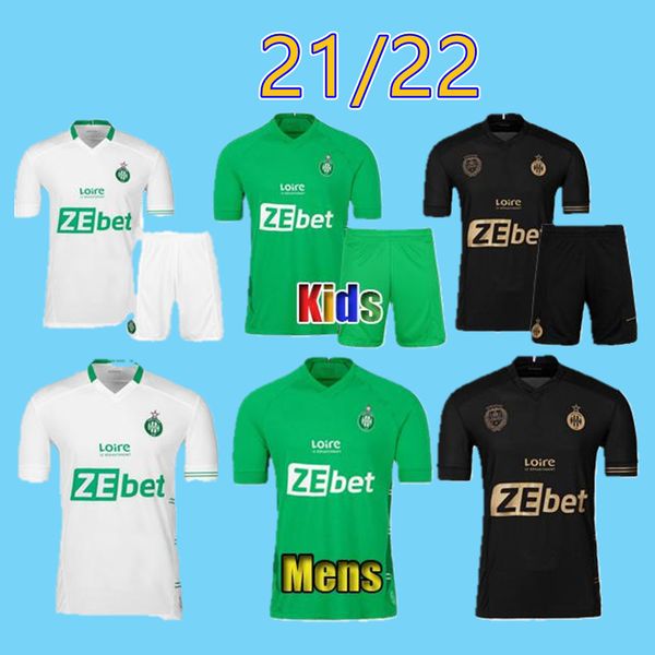 

21 22 as salnts-etienne soccer jerseys khazri 2021 2022 abi aouchiche nordin neyou football shirt gourna-douath camara mens jersey kids kit, Black;yellow