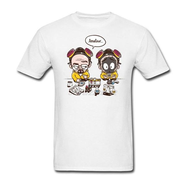 

men's t-shirts o-neck male rock t-shirt my first science kit garment for family create shirt, White;black