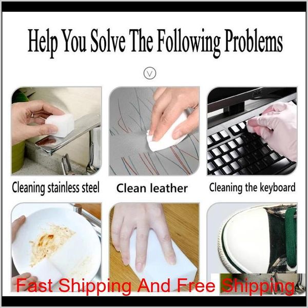 

100pcs magic sponge white melamine sponge eraser for keyboard car kitchen bathroom cleaning melamine clean hi qylvvw item_home