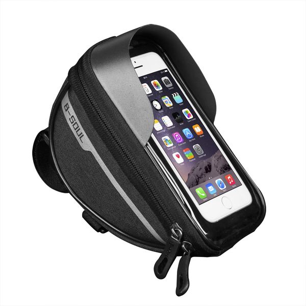 

bike front frame bag waterproof bicycle tube cycling mount pack with touch screen sun visor large capacity phone case for cellphone