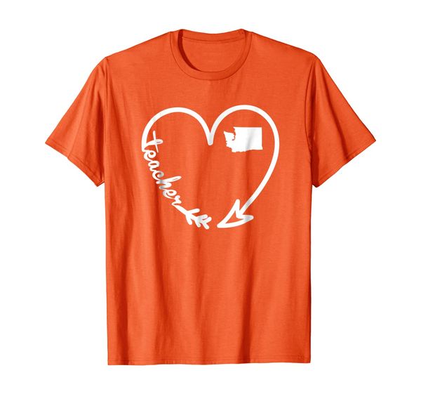 

washington teacher shirt arrow heart home state gift women, White;black