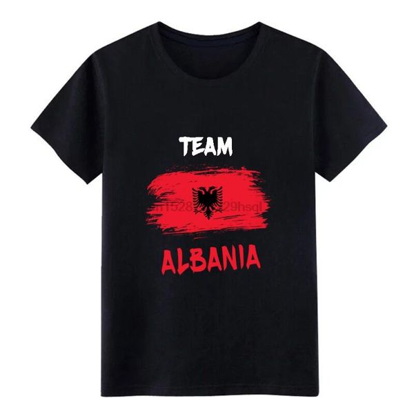 

men's t-shirts men team albania gift kosovo tirana t shirt designer 100% cotton size s-3xl kawaii famous funny spring autumn, White;black