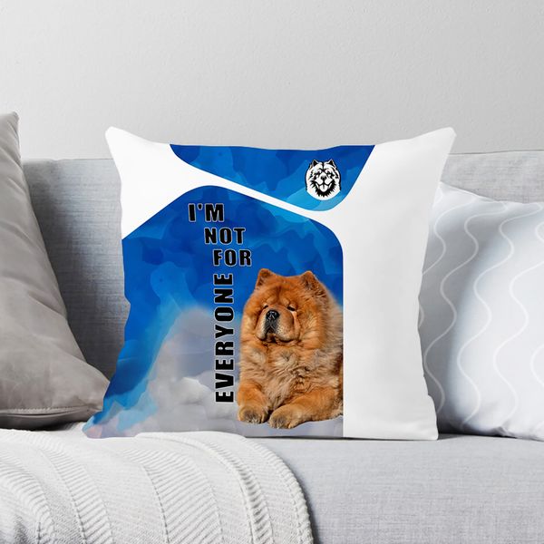 

cloocl chow dogs pillowcase 3d graphics i'm not for everyone stitching cushion cover bed pillowslip car sofa home decor pillow case