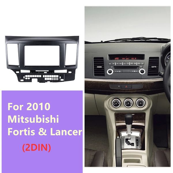2DIN Auto-Stereo-Rahmen für 2010 Mitsubishi Fortis Lancer, Auto-Stereo-Einbaurahmen, CD-Verkleidung, Blende, Armaturenbrett