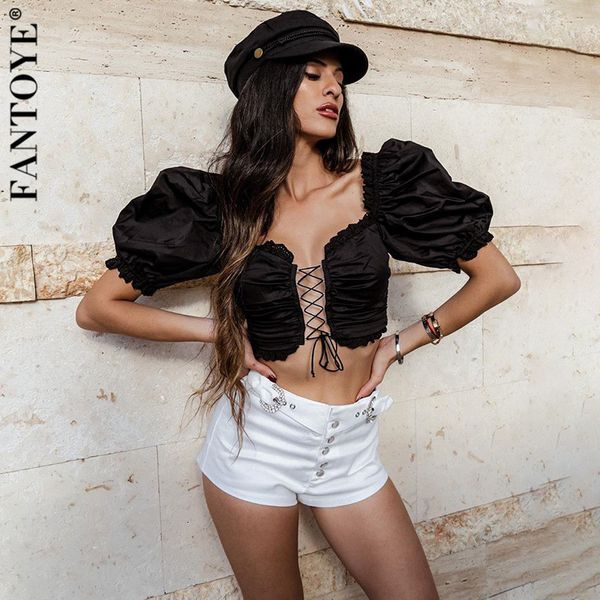 

2021 new short sleeve bandage crop women summer hollow out backless camis femme nightclub slim solid tank jwk0, White