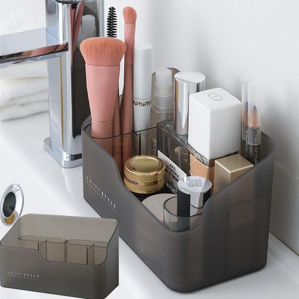 

plastic makeup bathroom storage box cosmetic organizer deskmake up jewelry storage case sundries table container organizer