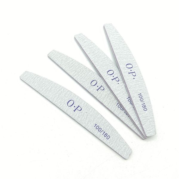 

half moon plastic nail file grey zebra line double-sided manicure files 2 types