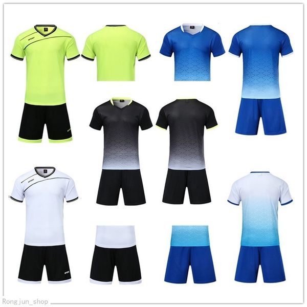 

2021 soccer jersey sets smooth royal blue football sweat absorbing and breathable children's training suit 001 4394, Black