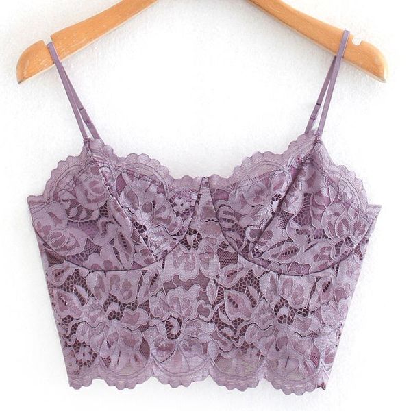 

agong solid lace underwear tanks women fashion hollow out embroidery tank women elegant short tanks female ladies hn, White