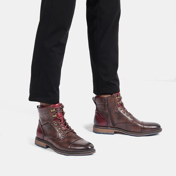 

dress shoes tamanho 7-13 botas masculinas de couro britÃ¢nico royal masculino outono calÃ§ados wootten marca inverno martins # al603c4 o22y, Black