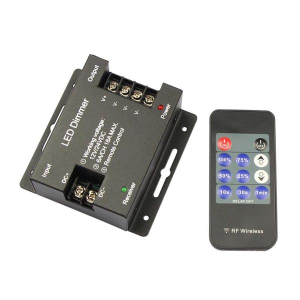 

11keys remote controller 12v 24v 18a rf led dimmer switch brightness adjust controller for 3528 5730 5630