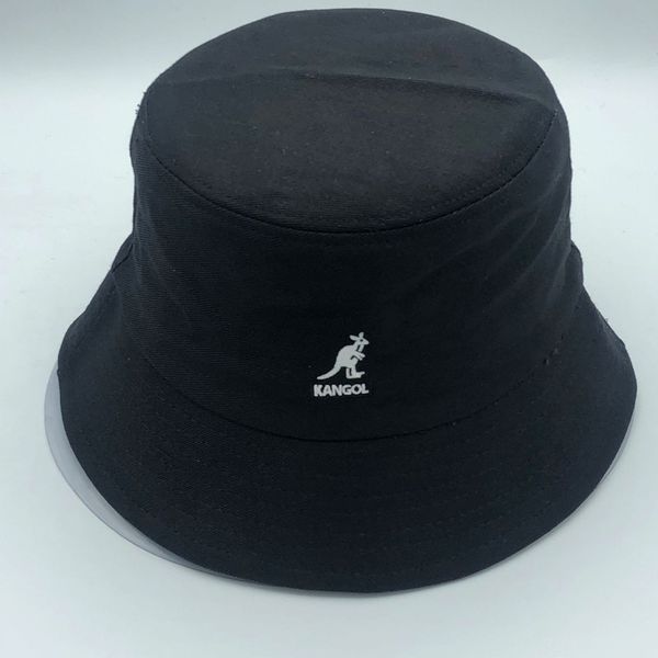 

2022 kangaroo fisherman visor basin hat fashion wild cotton fabric bucket hat super fire men and women flat-clothhat, Blue;gray