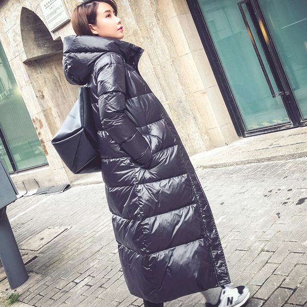

2021 New Autumn Long Coat Female Parka Duck Down Woman Thick Warm Hooded Winter Jacket Women Pp091 Fwmj, Black