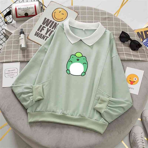 

frog swearshirt estonian harajuku oversized hoodies women graphic katoon sweatshirt funny hoodie with pocket clothing for teenagers, Black