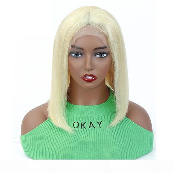 

human hair wigs straight 8"-16" women bob lace front wigs 13*4 hair wigs europe fashion full hand weaving natural color, Black;brown